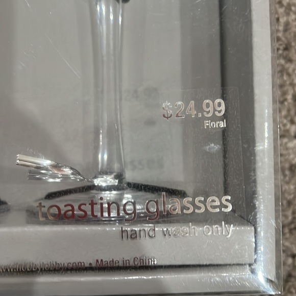 His & Hers Toasting Wedding Champagne Glasses - Picture 3 of 3